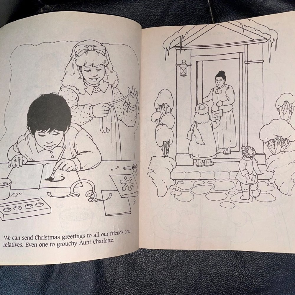 Christmas in Toyland vintage coloring book 1989 - Picture 13 of 14